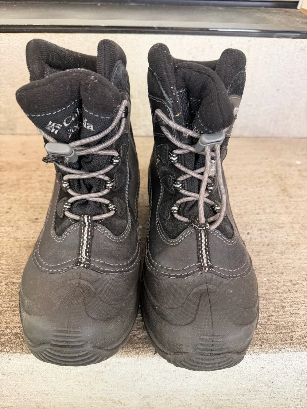 Columbia Kids Black Waterproof Insulated Snow Boots